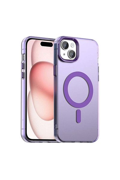 SKYDDAR INNOVATION Case for iPhone 15 Plus, CandyCase, Magsafe, sticker set, Purple