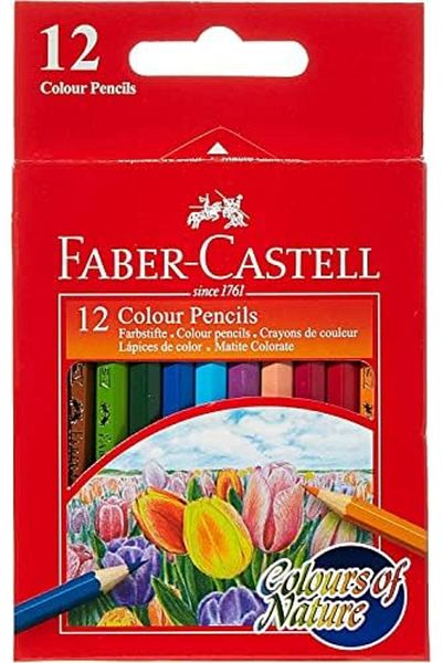 Faber Castell Faber-Castell Colours Of Nature Colour Pencils 12 Half Size In A Cardboard Box
