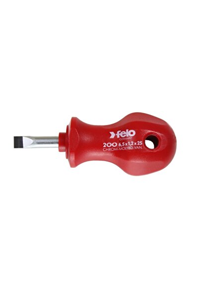 FELO Stubby screwdriver with straight tip, Series 200, Felo, 5.5x1.0x25mm