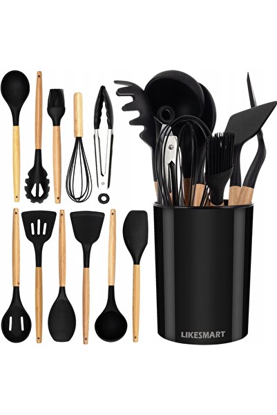 LikeSmart Set ustensile de bucatarie 12 piese, "LikeSmart ProChef", silicon c...