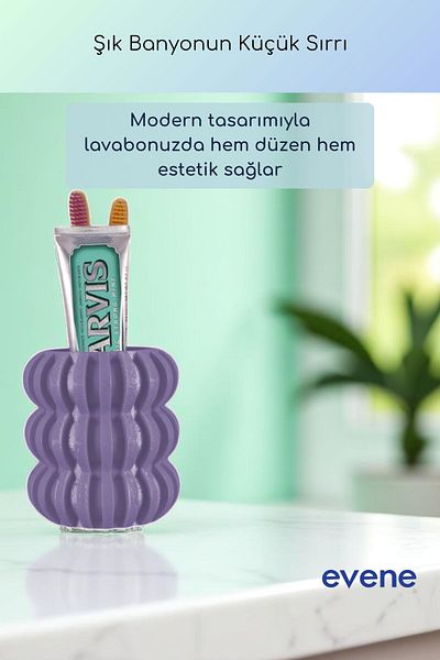 Evene Θήκη οδοντόβουρτσας Βάση οδοντόβουρτσας Βάση οδοντόβουρτσας Υπαίθριο μωβ Χρώμα Μοντέλο 75