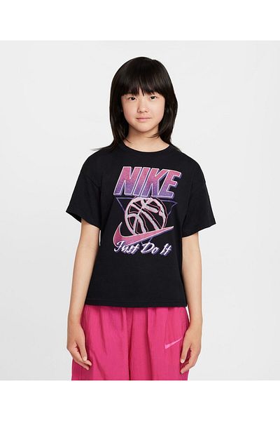 Nike 100% Cotton Basketball Graphic Short Sleeves T-Shirt - Black