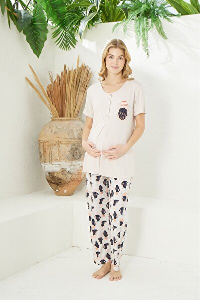 pijamacity HAMİLE PATLI PİJAMA TAKIMI