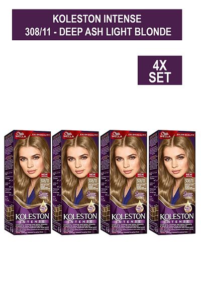 Wella Koleston Intense MAXI 308/11 - DEEP ASH LIGHT BLONDE x4
