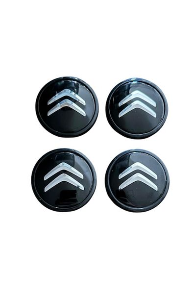Universal Set 4 capace roti 65mm exterior, 58mm interior Citroen negru compatibil/inlocuitor janta aliaj