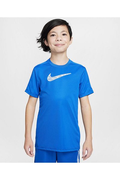 Nike Dri-Fit Short-Sleeves T-Shirt - Game Royal/White