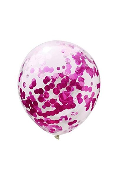 Terra Set 10 Baloane din Latex, Model Party Confetti, 5 x Confetti, 5 x Roz, 25 cm, 2.2g