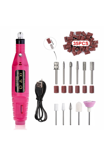 Choice5 طقم مثقاب أظافر أكريليك من ريد-تي واي-بروماكس ييكوولين، مبرد أظافر كه...