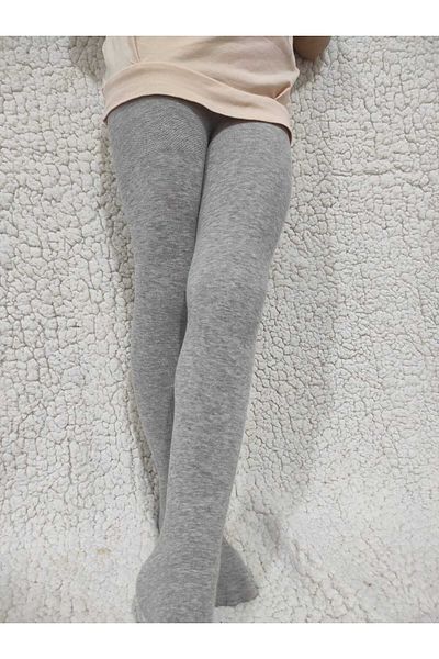 DÜVEN Gray Girl's Cotton Thick Pantyhose