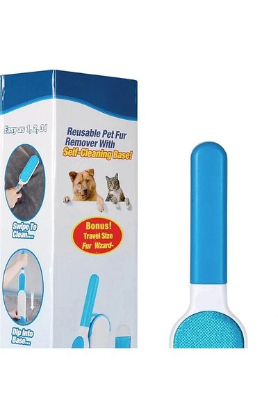 FOXMAG24 Set of 2 brushes for removing animal hair FOXMAG24, White/Blue