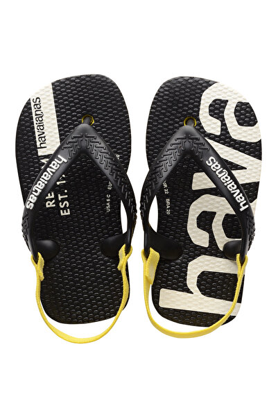 Havaianas Baby Logo Mania Flip Flops - Black