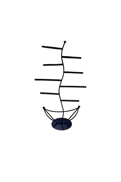 MeGass Dekor Imported Metal Black Color 46X28 cm Earring Stand