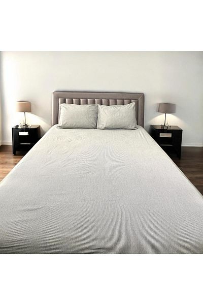 Arma Concept Single Striped Pattern Ranforce Fabric Fitted Elastic Sheet & 1 Pillow Case