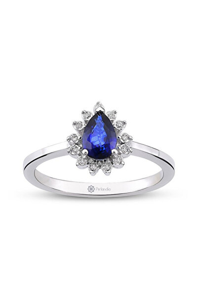 Pırlandia 0,64 Karat Pırlanta Safir Yüzük