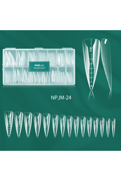 Choice JM24-Clear 150 Nailpop 150pcs/box Nail Dual Forms Square Coffin Quick ...