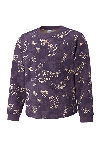 Puma تي شيرت Alpha All Over Print Crew FL - Sweet Grape