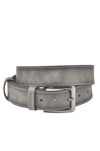 DeepSEA Men's Gray Original Leather Belt 4 cm Width Custom Made Genuine Leather Sports Belt 2502650