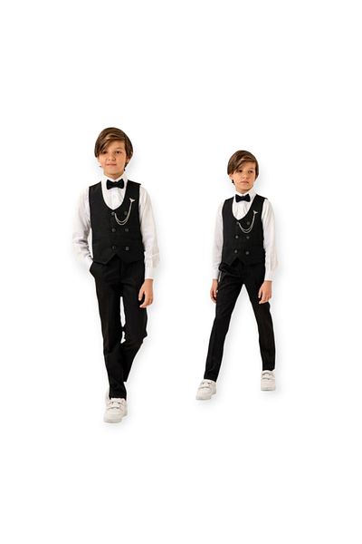 Biberon Çocuk Giyim Terry Vest Shirt Pants Suit 2/9