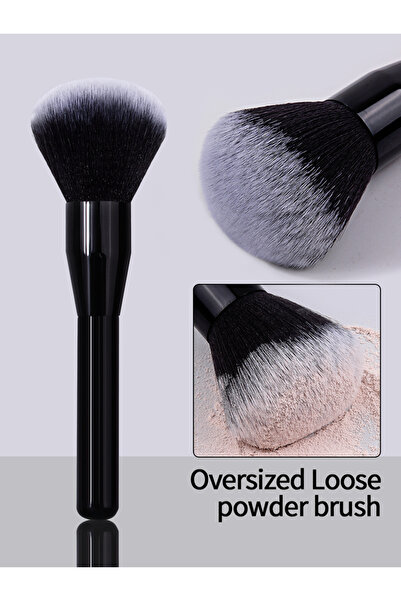 Choice1 أسود - 1 قطعة 1 من أدوات المكياج المهنية الأكثر مبيعًا فرشاة بودرة ناعمة للغاية كبيرة الحجم بودرة سائبة