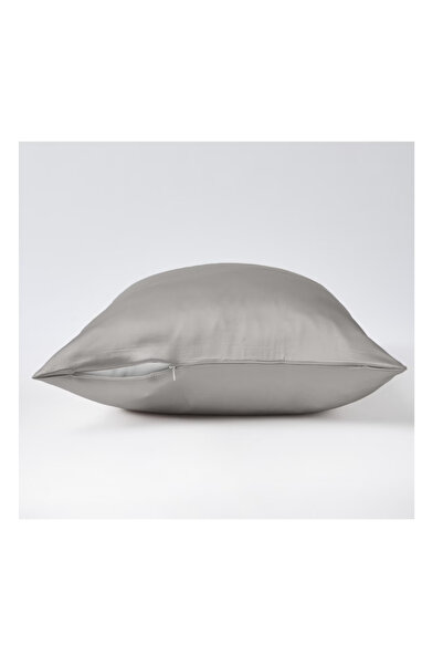 WaltStore Set of 2 Silk Pillowcases, with zipper, Mulberry Silk 22 Momme, Silver 50 x 70 cm