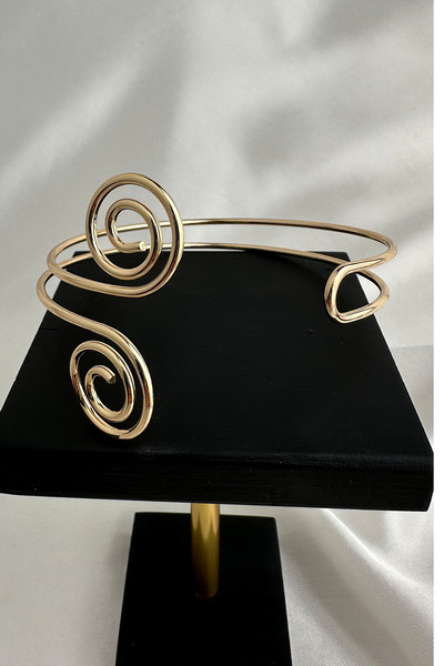 Modex Gold Color Spiral Curved Adjustable Handle Accessory (Diameter: 9cm)