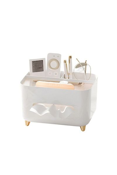 Camy Suport pentru șervețele, cutie multifuncțională, design minimalist, ABS, cu suport pentru obiecte personale, pentru...
