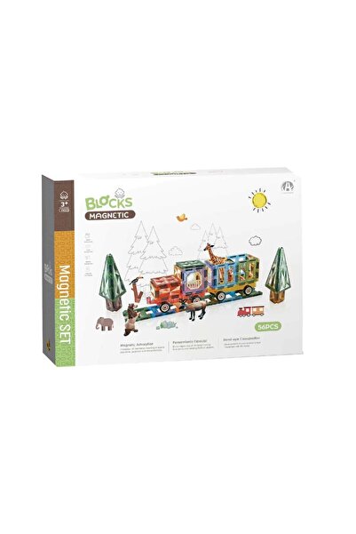 OEM Set de constructie cu magneti si animale 58 piese