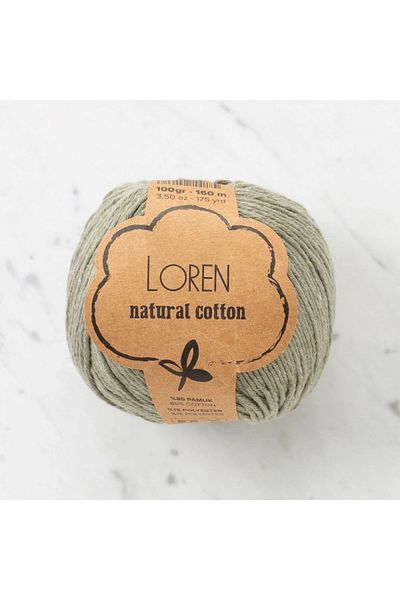 TİCARETSEPETİM Loren Natural Cotton Mildew Green Hand Knitting Lanyard - R089 - 33926