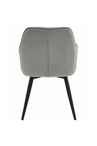 Mercaton Scaun stil fotoliu bucatarie/living, Mercaton, York, rotativ, catifea, metal, gri argintiu si negru