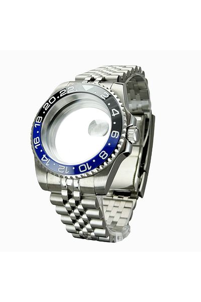 Choice E-glass-date Jubilee Band BGW9 bue lumoius bezel Fit for Sub Dive Watch Case NH34 NH35 NH36 NH70 NH7