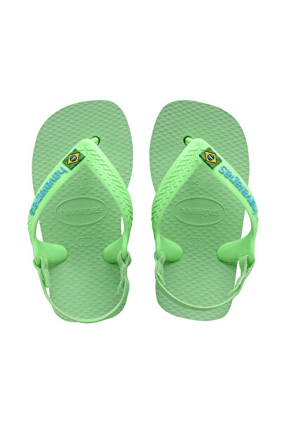 Havaianas Baby Brasil Logo II Flip Flops - Green Garden