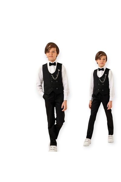 Biberon Çocuk Giyim Terry Vest Shirt Pants Suit 2/9