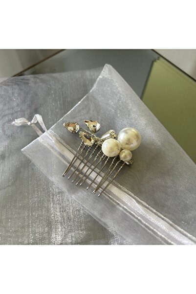 Pearly Handmade Corație de logodnă nuntă nuntă tiara de mireasă cu perle și p...