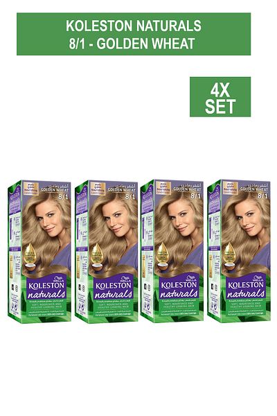 Wella Koleston Naturals NATURALS 8/1 - GOLDEN WHEAT x4