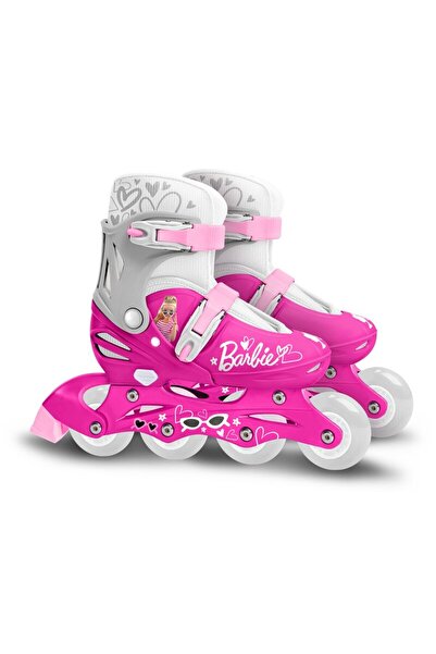 STAMP Rollers, Stamp, Barbie, With 4 wheels, Adjustable, Velcro closure, With brake, Size 30-33, Pink
