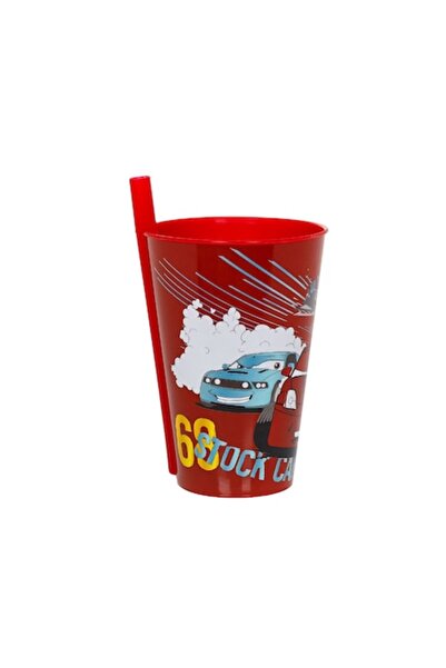 Dalip Baby Πλαστικό ποτήρι με μη αποσπώμενο καλαμάκι, 400 ml, μοντέλο Cars, κ...