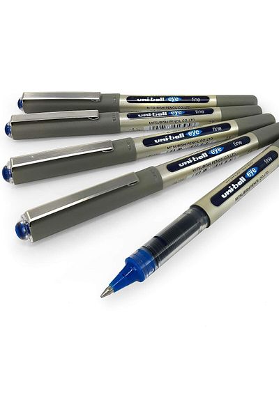 UNİ-BALL - UB-157 Liquid Ink Rollerball Pens - 0.7mm Nib - Blue Ink - Pack of 5
