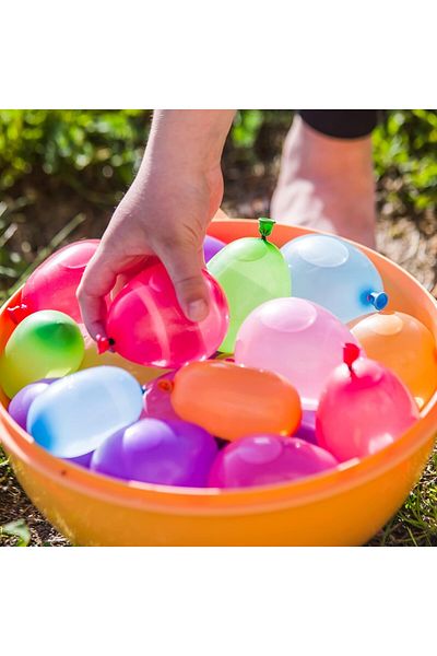 Flippy Set de 300 de baloane cu apă, rezervor de apă reîncărcabil, 1,5 l, autoetanșare, multicolor