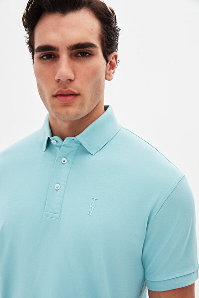 Twn Tricou polo texturat Aqua Pike Slim Fit
