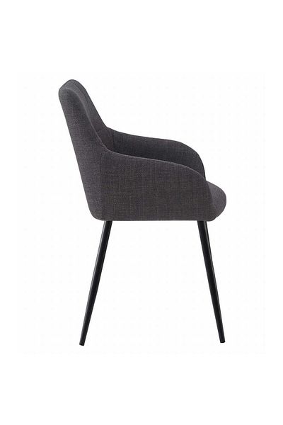 Mercaton Fotoliu scaun Beni din material textil si metal, gri grafit negru, 57x59x80 cm