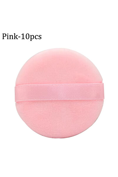 Choice4 وردي - 10 قطع 5/10 قطع إسفنجة مكياج مخملية ناعمة بودرة سائبة نفخة مستحضرات تجميل مكياج الوجه على الوجهين