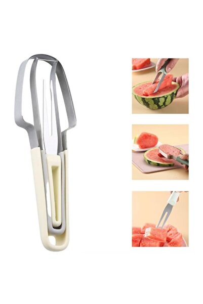 Camy Accesoriu multifuncțional pentru curățat pepeni, legume și fructe cu 3 p...