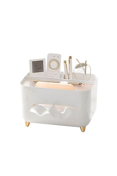 Camy Suport pentru șervețele, cutie multifuncțională, design minimalist, ABS, cu suport pentru obiecte personale, pentru...