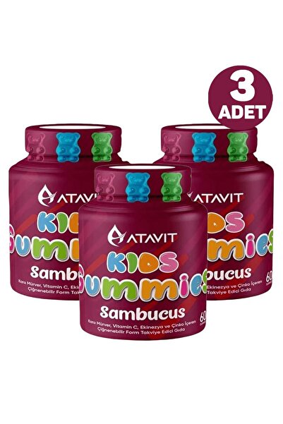 Seddar Collection Atavit Kids Sambucus 60 Gummies 3 Adet