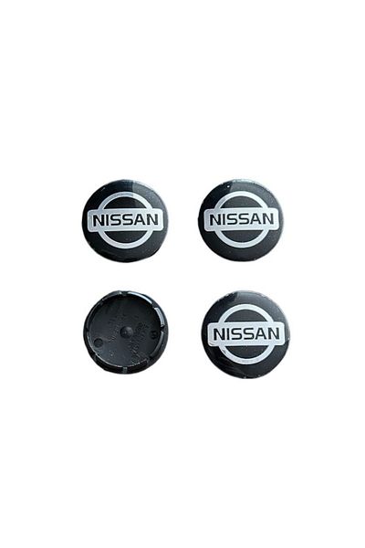 MAF Set of 4 wheel caps 56mm Nissan Black compatible/replacement alloy wheel