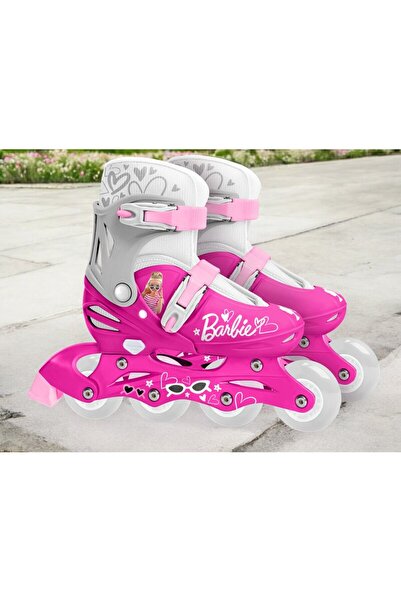 STAMP Rollers, Stamp, Barbie, With 4 wheels, Adjustable, Velcro closure, With brake, Size 30-33, Pink