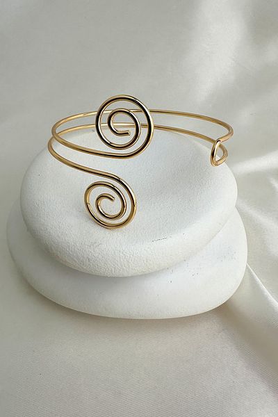 Modex Gold Color Spiral Curved Adjustable Handle Accessory (Diameter: 9cm)