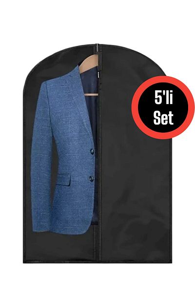 Helen's Home Husă pentru costum din 5 piese, ținută, husă de transport pentru protecția hainelor, Gamboç Black 100 Gr, husă pentru haine