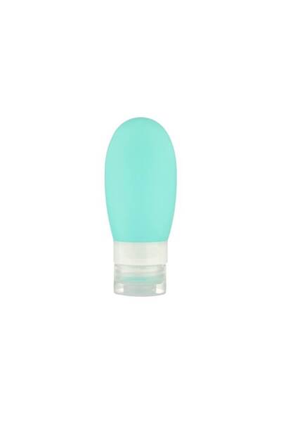 Camy Sticlă portabilă de călătorie din silicon, etanșă, reîncărcabilă, 90 ml, verde