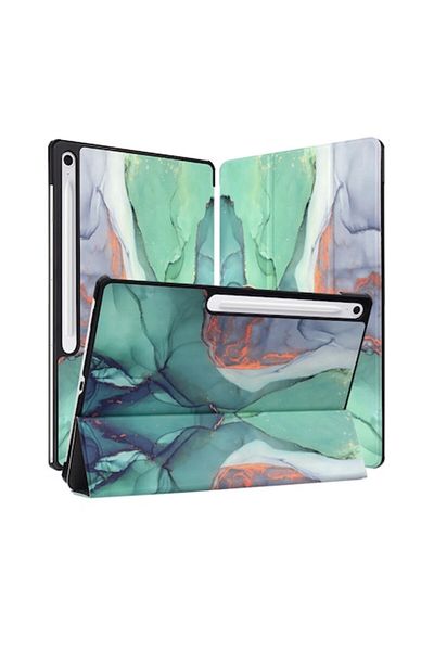 CLICK Husa pentru Samsung Galaxy Tab S10 FE Plus, I15, Microfibra, Green Time